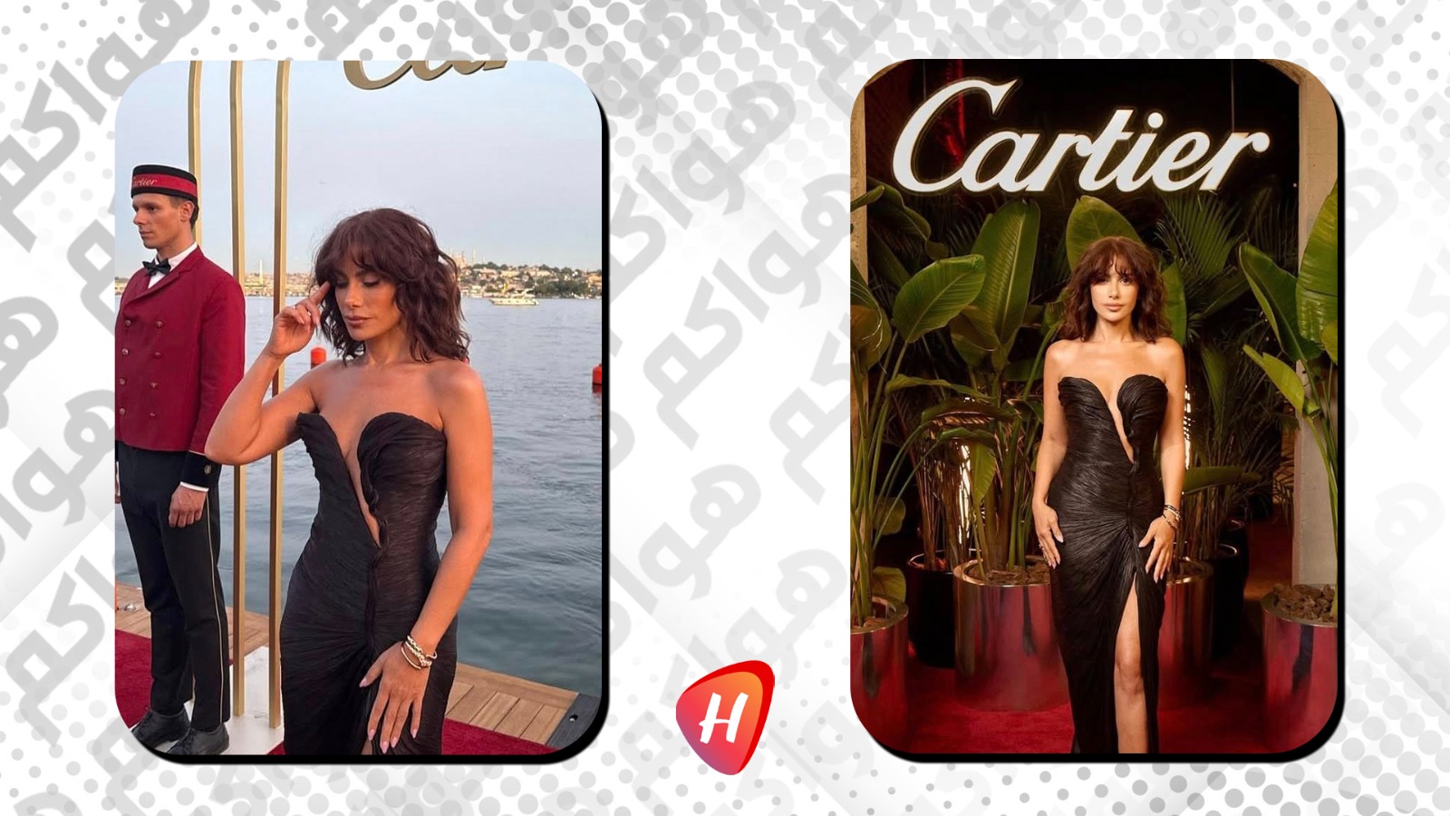 صبا مبارك بأناقة مثيرة وجريئة في اسطنبول