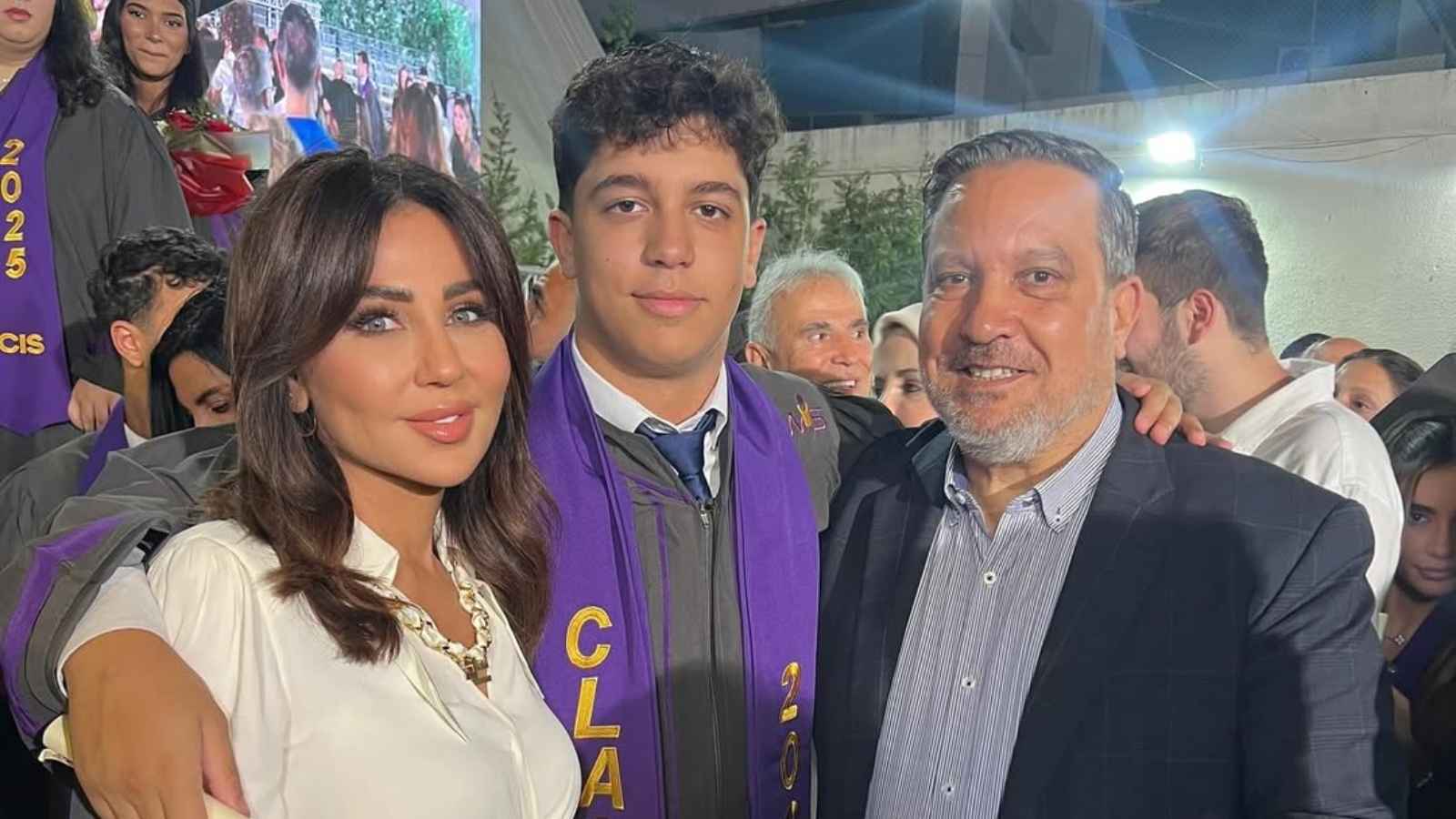 رابعة الزيات وزاهي وهبي يحتفلان بتخرّج نجلهما دالي في بيروت