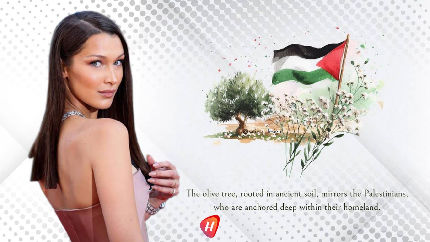 بيلا حديد تروّج للمطبخ الفلسطيني