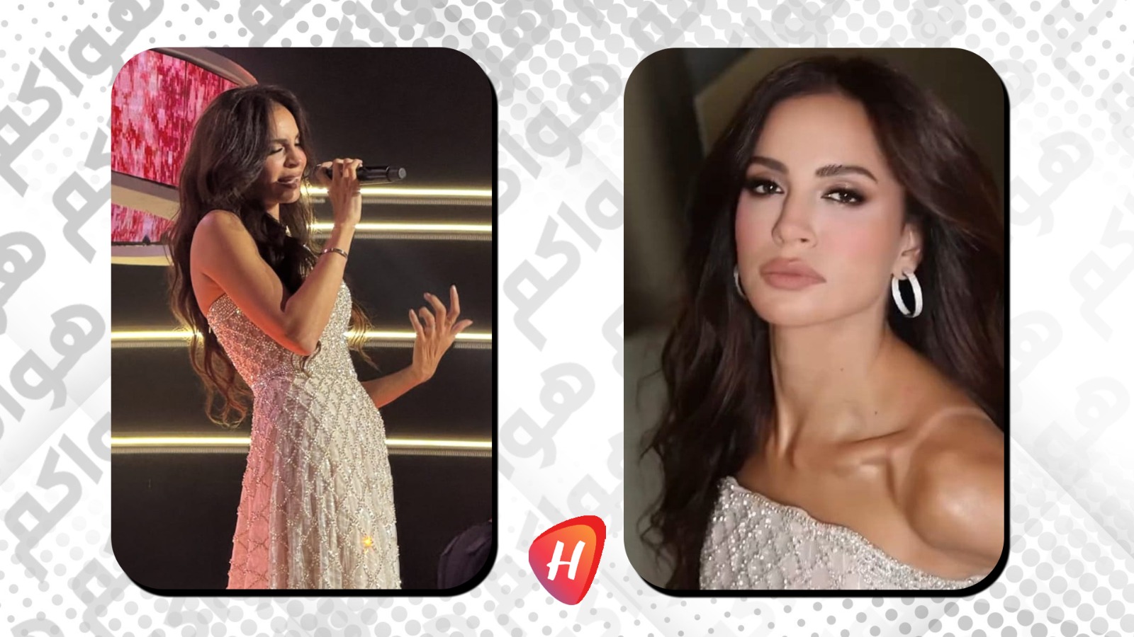 أمل ماهر تتألق بفستان ملكي مرصع بالكريستال في موركس دور 2025