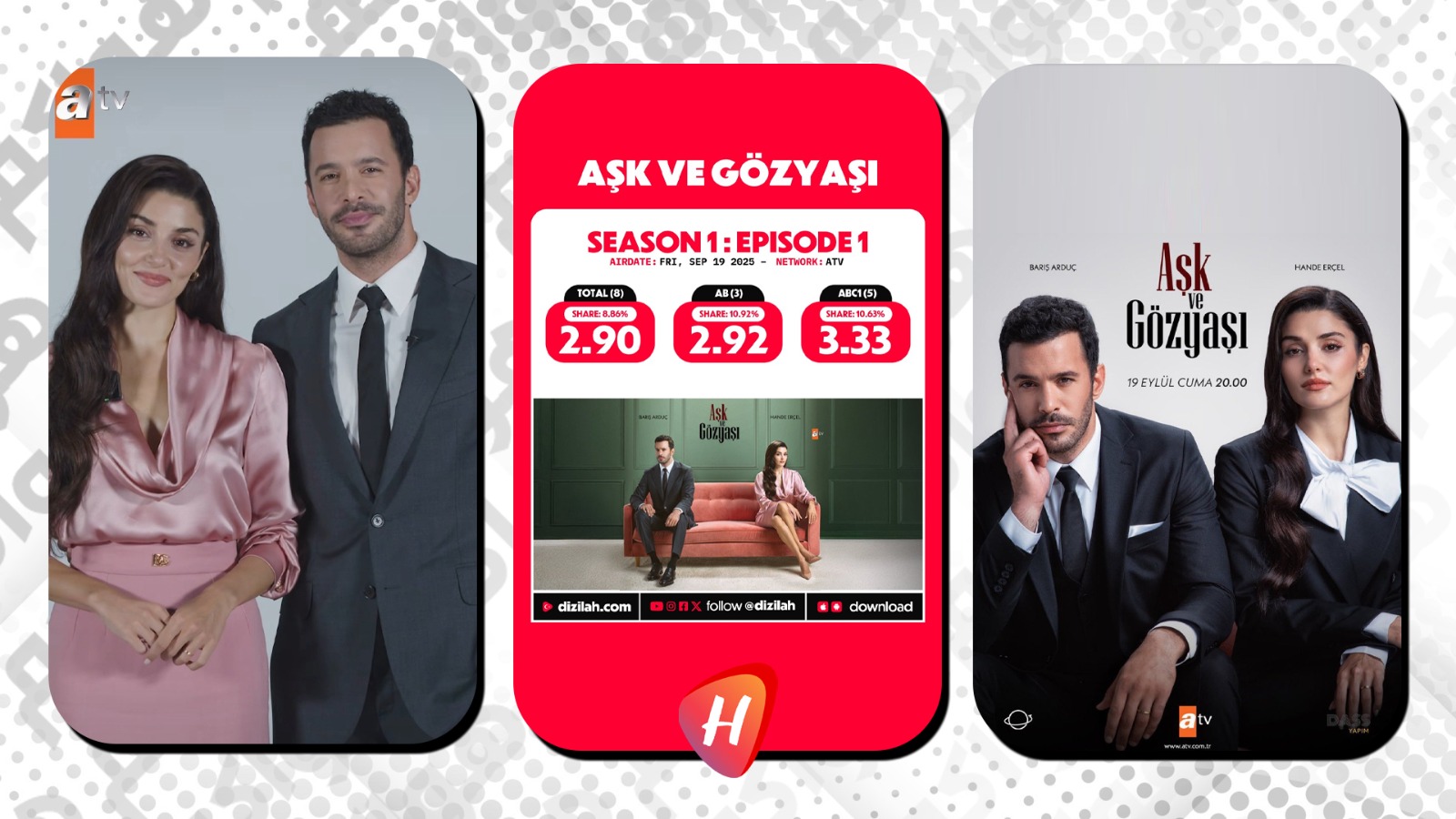 هل ملّ الجمهور من ثنائية هاندا أرتشيل وباريش أردوتش؟ Aşk ve Gözyaşı إنطلاقة مخيبة رغم الدعاية