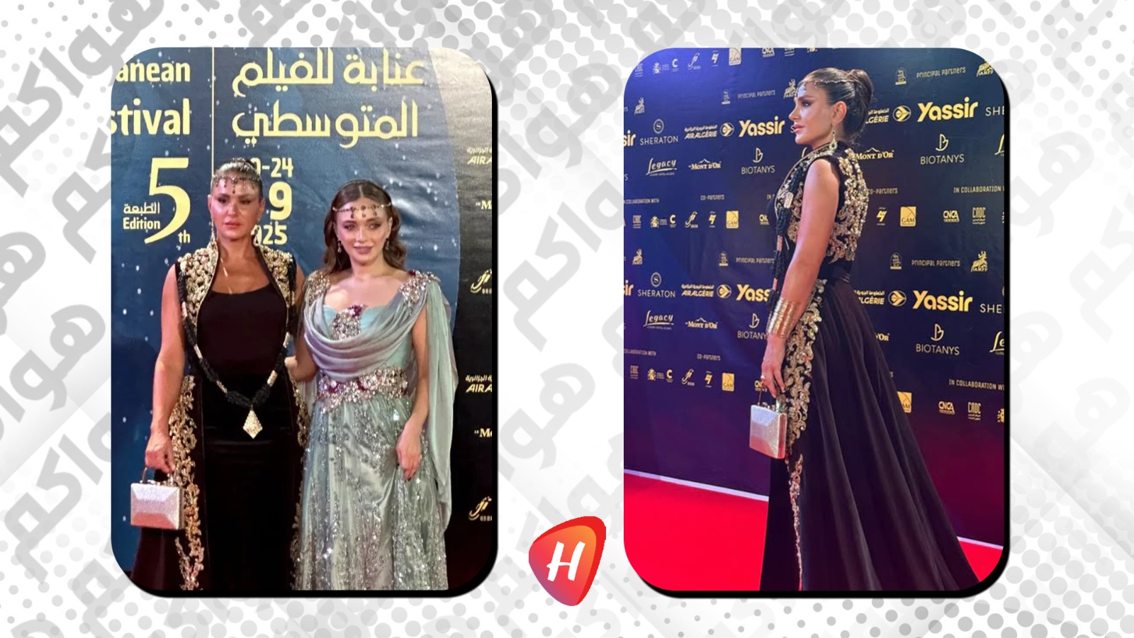 خيوط الذهب والأسود الملكي.. تفاصيل إطلالة ديما قندلفت في مهرجان عنابة