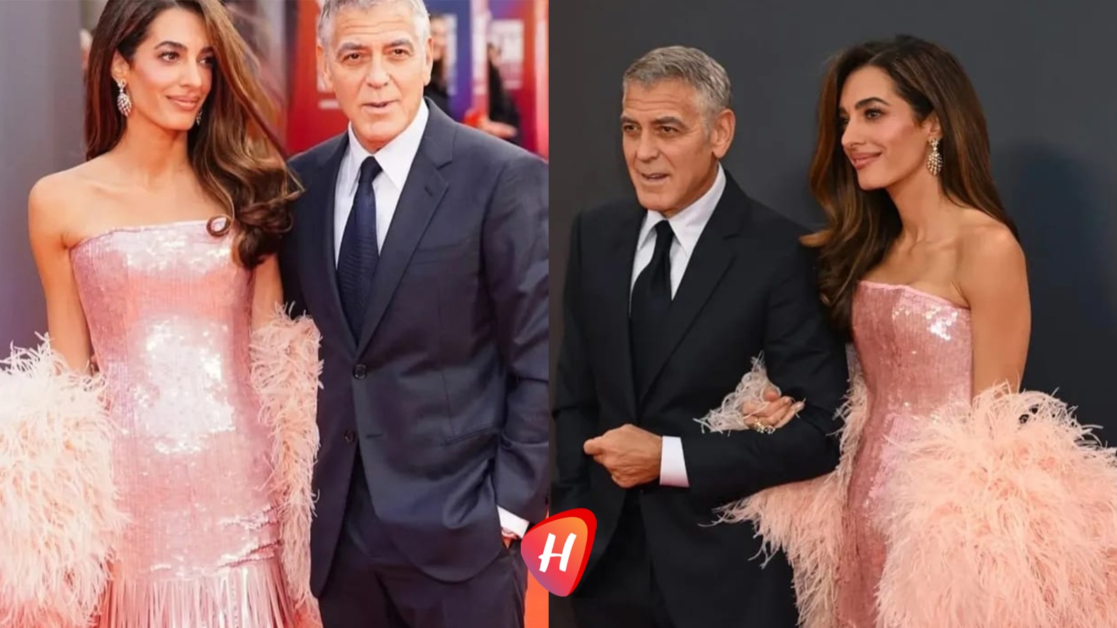 أمل كلوني بأناقة الترتر والريش من تمارا رالف في مهرجان لندن السينمائي