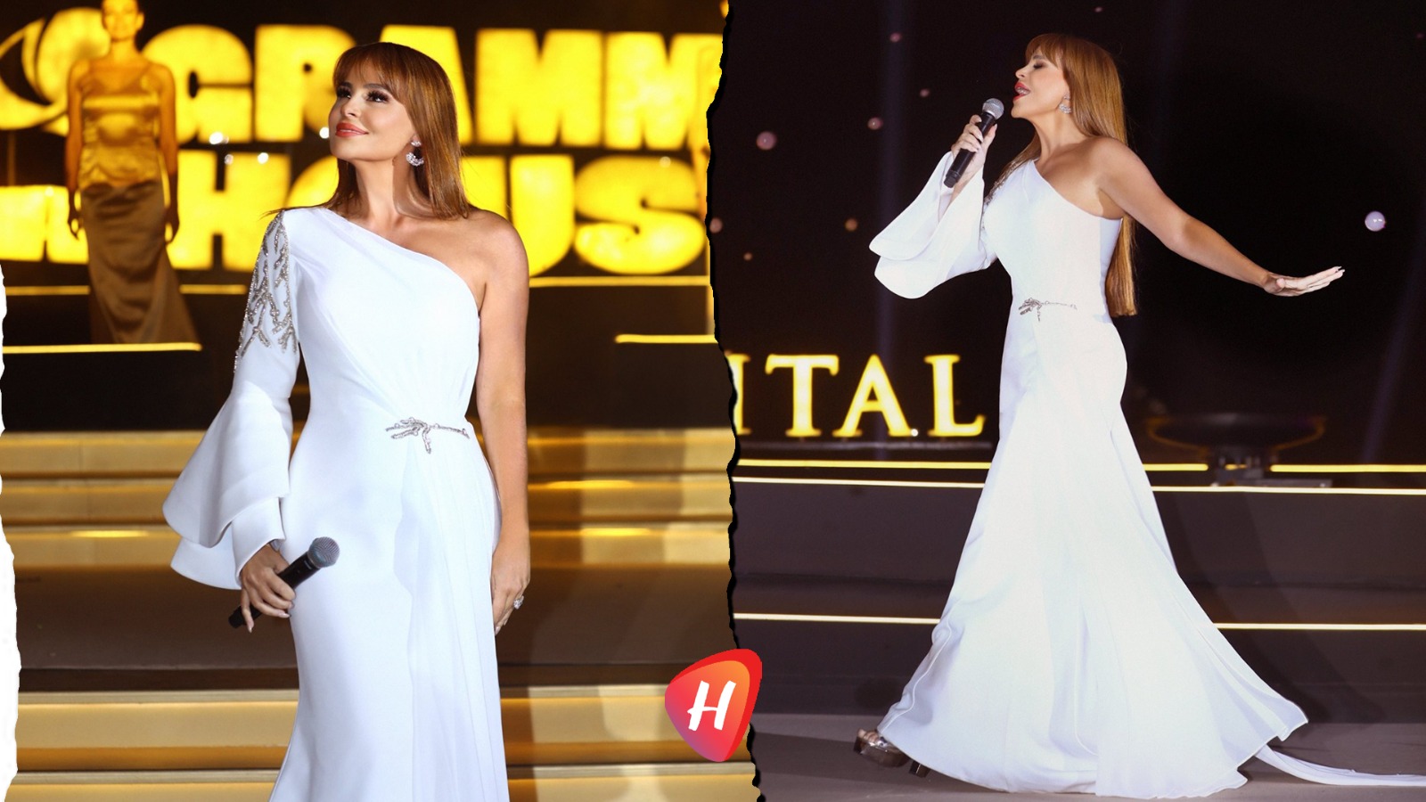 بين العظمة والتاريخ… كارول سماحة تضيء Grammy بإطلالة بيضاء ساحرة
