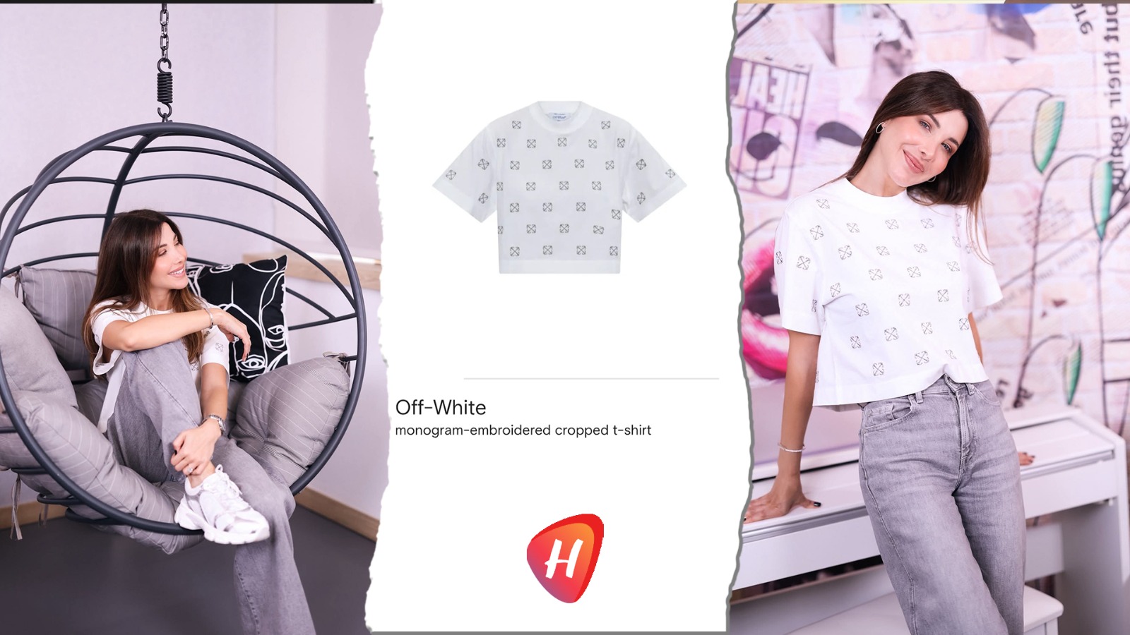نانسي عجرم بإطلالة كاجوال من Off-White .. سعر التيشيرت 540 دولار