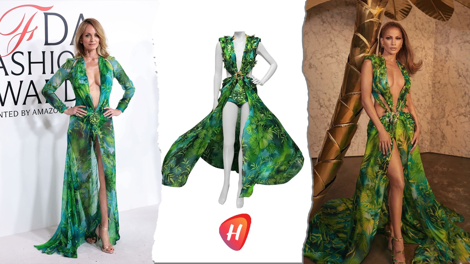 آمبر فاليتا تعيد ارتداء فستان جينيفر لوبيز الأخضر من فيرساتشي.. الأكثر بحثًا في تاريخ الموضة