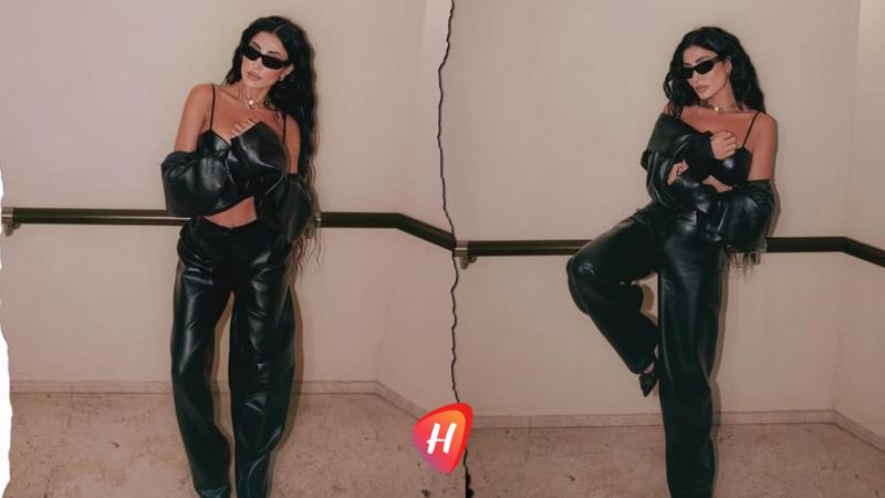 هبة نور… قوة وغموض في إطلالة جلدية تخطف الأنظار