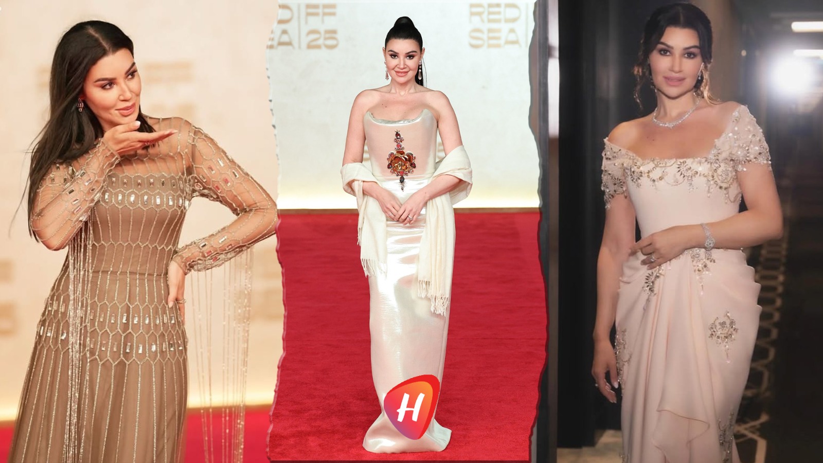 ثلاث إطلالات… أروى جودة تتوّج أناقتها عروسًا على سجادة البحر الأحمر