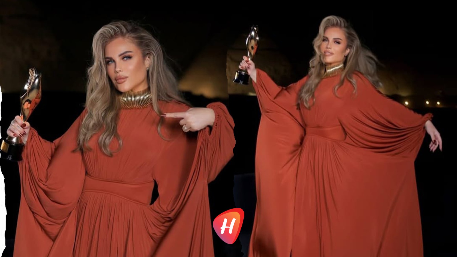 نيكول سابا… فراشة خريفية تحلّق فوق سجادة التكريم وتقطف جائزة أفضل ممثلة عربية