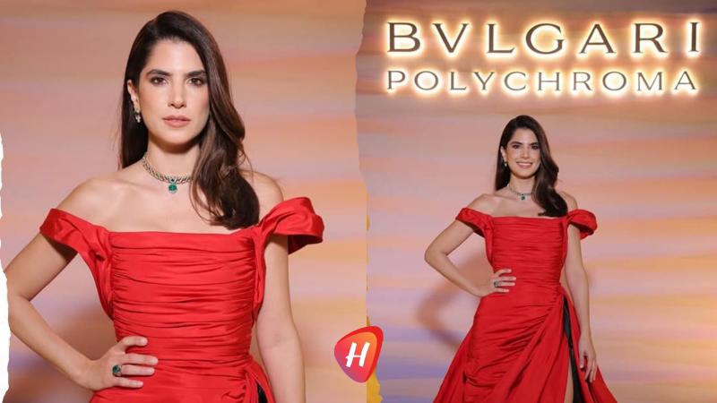 كارمن بصيبص تتألق في حفل بولغاري بدبي: الأحمر الملكي يلتقي بالفخامة الإيطالية