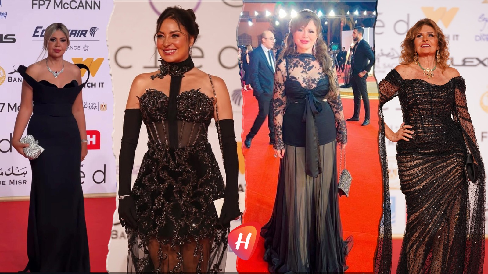 الأسود يتصدّر أناقة السجادة الحمراء في مهرجان القاهرة السينمائي... نجمات من العتمة إلى البريق