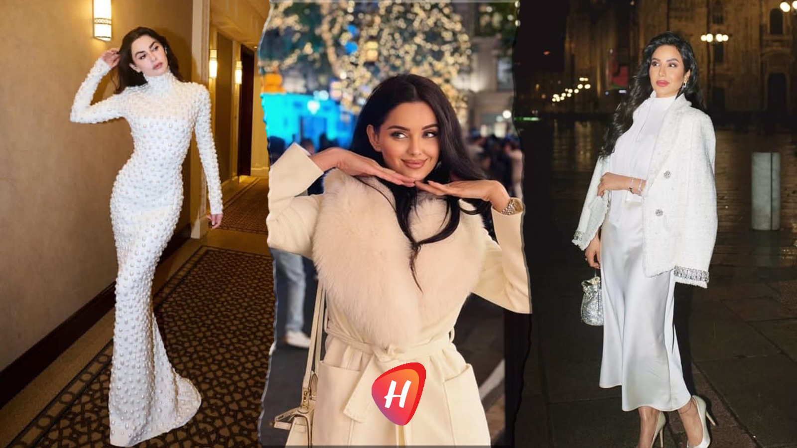 نجمات بالأبيض: لجين عمران، ماهلاغا جابري ونسرين جواد زادة يوقّعن الأناقة الشتوية