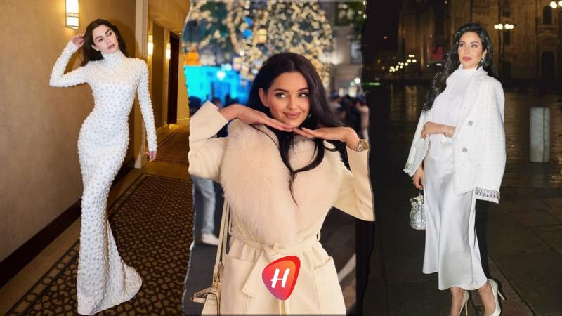 نجمات بالأبيض: لجين عمران، ماهلاغا جابري ونسرين جواد زادة يوقّعن الأناقة الشتوية