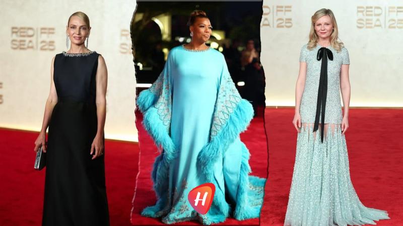نجمات العالم: كيرستن دانست، كوين لطيفة وأوما ثيرمان أناقة لافتة في مهرجان البحر الأحمر 2025