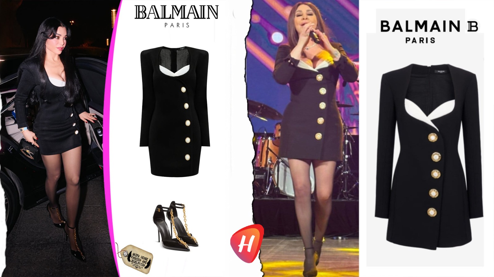 هيفاء وهبي وإليسا… فستان أسود يشعل الجدل بين جمهور النجمتيْن