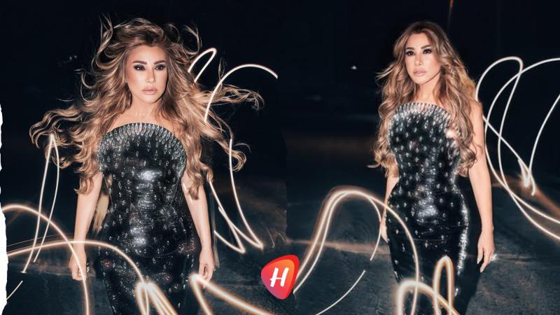 نجوى كرم بتصميم جان لويس صبجي ..غيمة مساء مرصعة بالنجوم