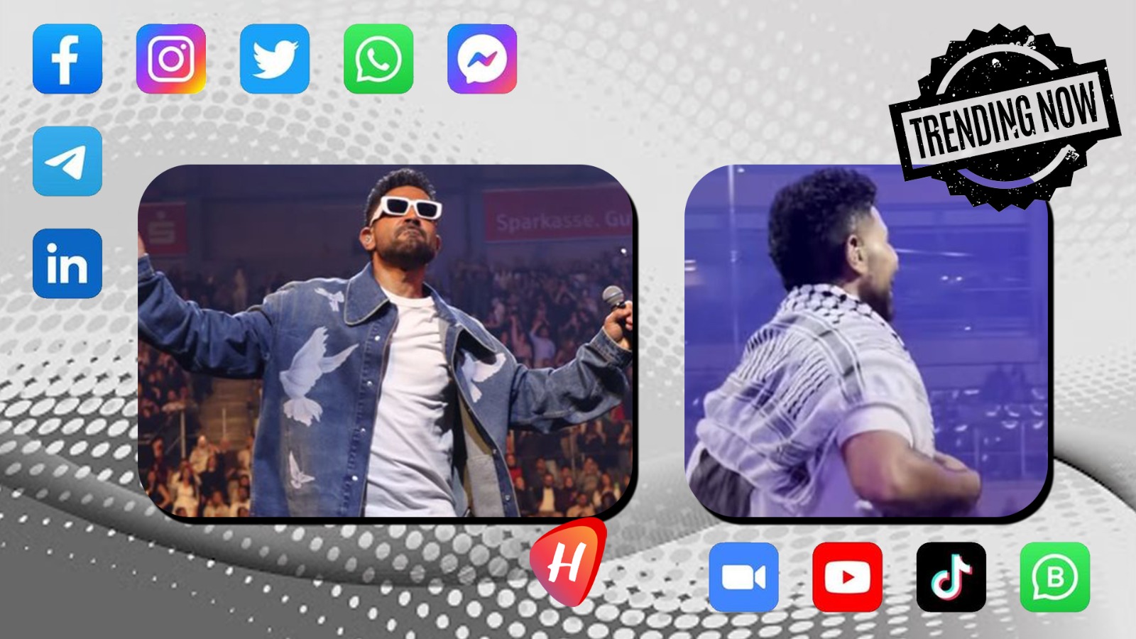 انتقادات قاسية لـ أحمد سعد بعد رفعه علم فلسطين فوق علم مصر في ألمانيا