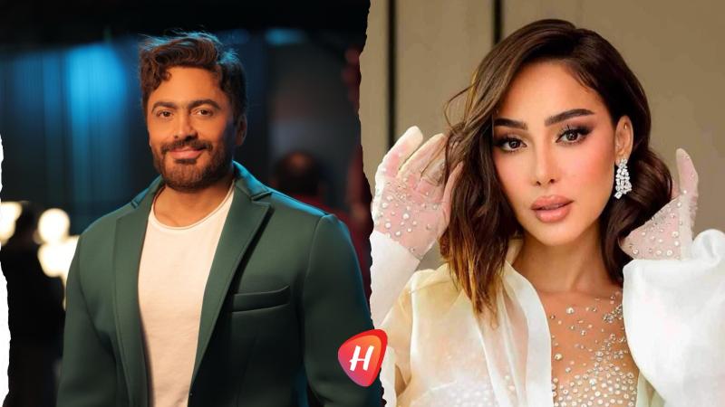 بسمة بوسيل تعلن مغادرة تامر حسني المستشفى