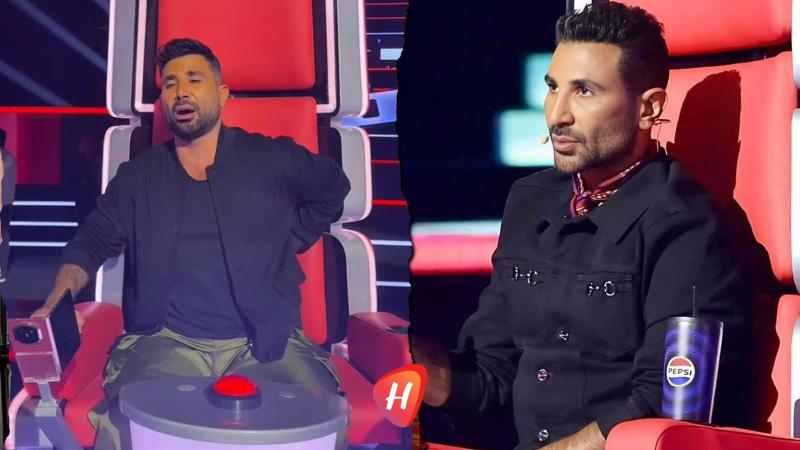 استقبال بالورد لـ أحمد سعد في The Voice  بعد أزمته الصحية