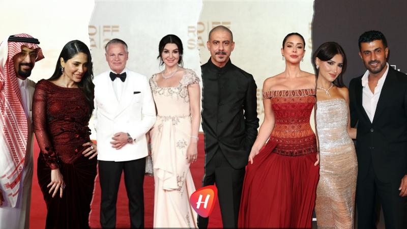 ثنائيات خطفت الأضواء على السجادة الحمراء في افتتاح مهرجان البحر الأحمر