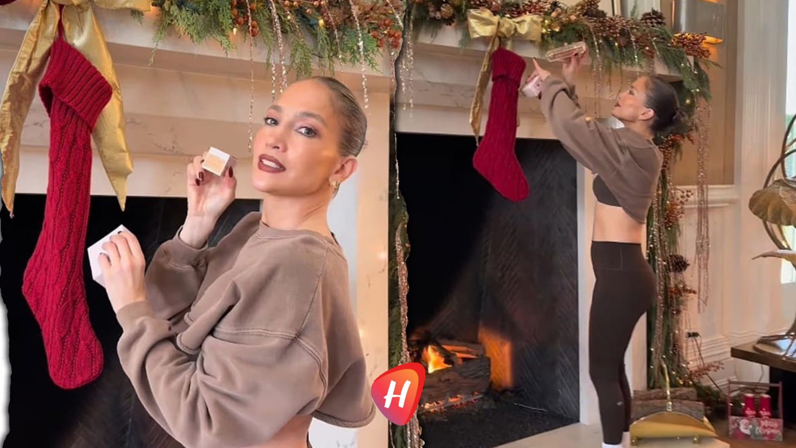 جنيفر لوبيز تكشف بالخطأ لمحة من داخل قصرها الفاخر بقيمة 68 مليون دولار أثناء فيديو هدايا عيد الميلاد