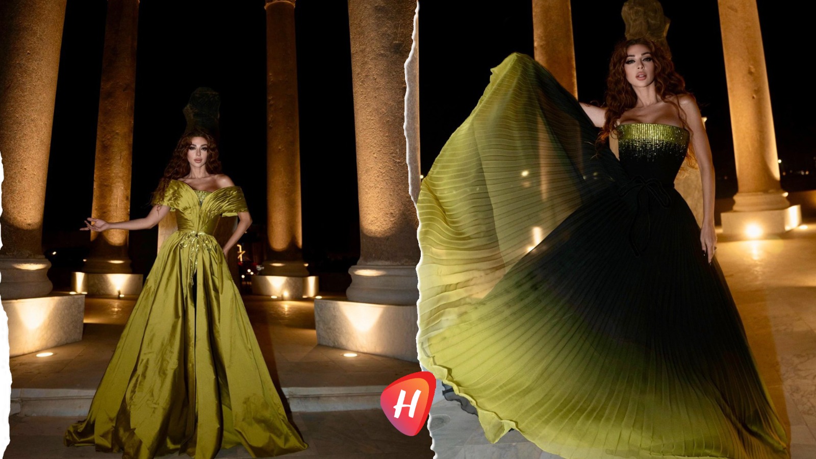 ميريام فارس تتوّهج في شرم الشيخ ... بالأخضر الخردلي من المصمم إلياس ريغا