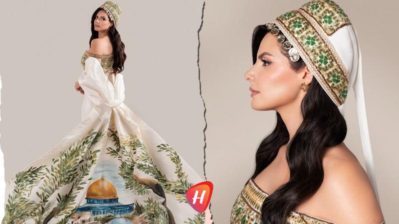 ملكة جمال فلسطين نادين أيوب: إطلالة تحمل قدسية الأرض وروح الهوية