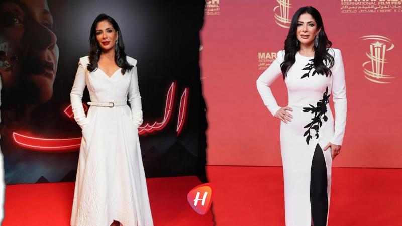 منى زكي… الأبيض لغتها الحاضرة في وجه العاصفة