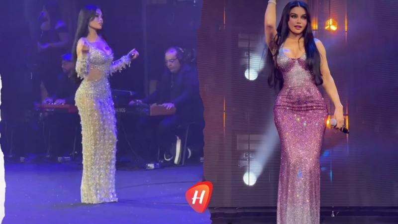 هيفاء وهبي تقص فستانها على المسرح..وثلاث إطلالات مشتعلة في بيروت