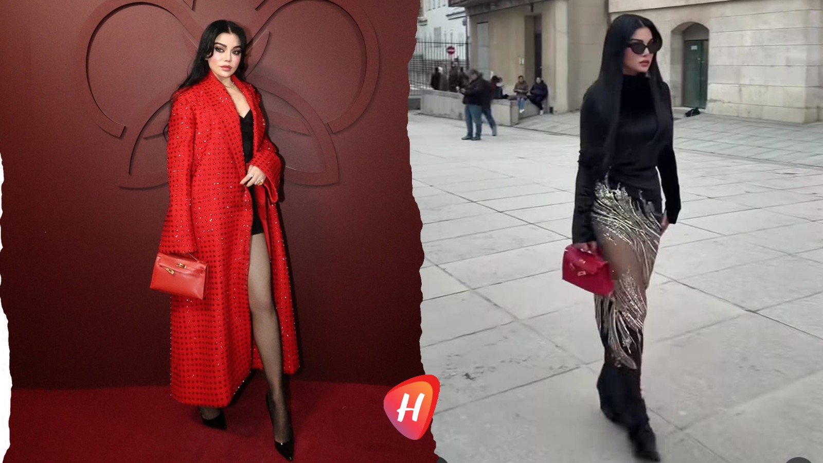 بين الأحمر الناري والأسود البراق.. هيفاء وهبي تكتب أناقتها  بإطلالتين في أسبوع الموضة الباريسي