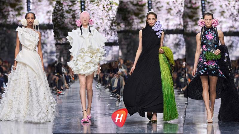 Dior في ربيع وصيف 2026..أزهار وأقمشة ناعمة وقصات هندسية