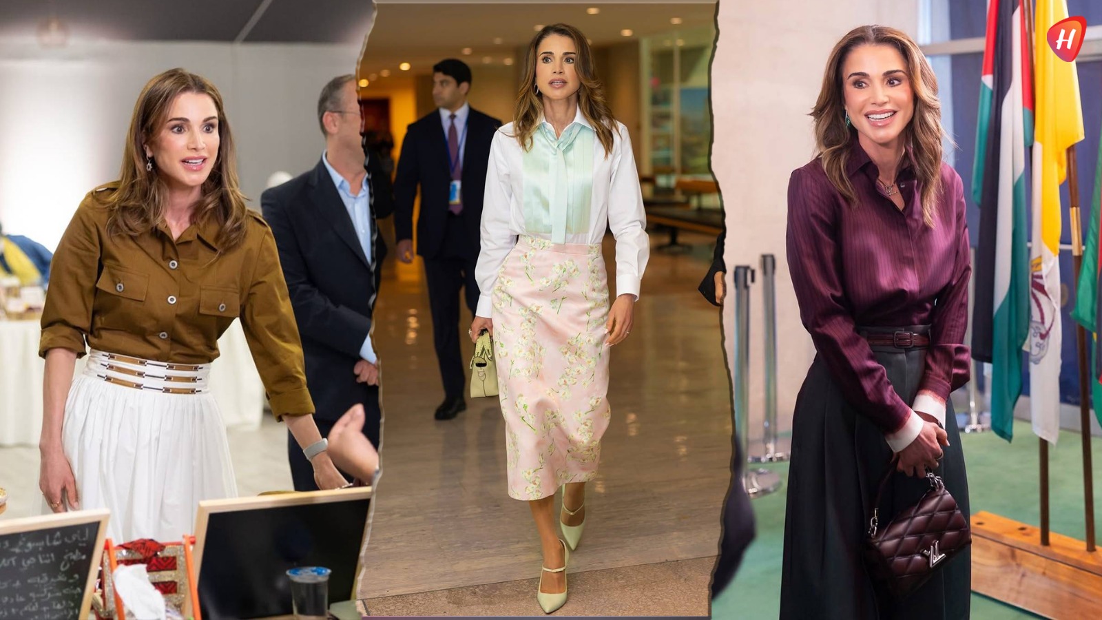 القميص الكلاسيكي على طريقة الملكة رانيا… رمز الأناقة الراسخة