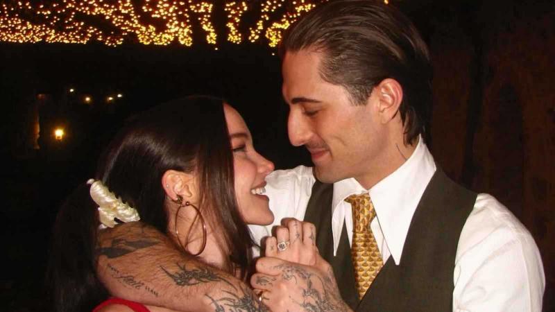 دوف كاميرون تعلن خطوبتها من داميان ديفيد نجم فرقة مانيسكين مع بداية العام الجديد