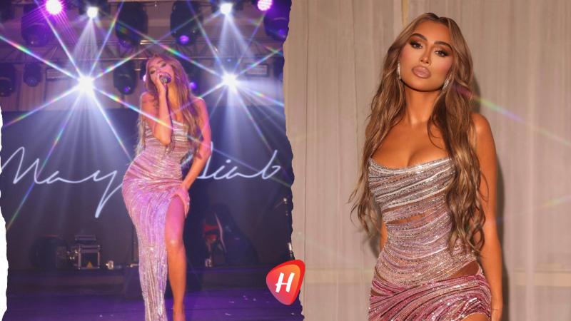 جرأة وبريق وتدرج لوني .. مايا دياب تتألّق بتوقيع Jean-Louis Sabaji