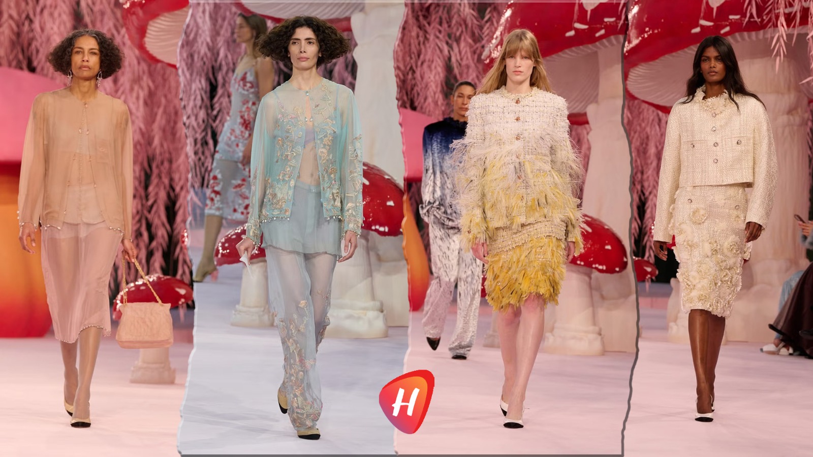 أزياء Chanel لربيع وصيف 2026: رحلة خيالية بين الأقمشة الشفافة والورود المنثورة