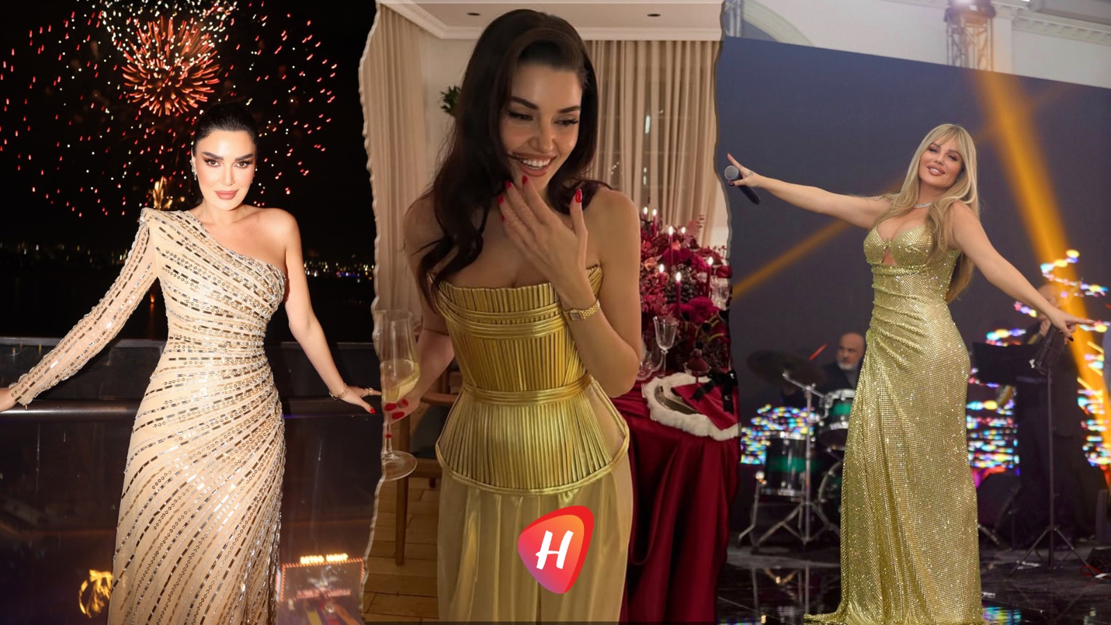 الذهبي يتألّق في ليلة رأس السنة: نيكول سابا، هاندا أرتشيل وسيرين عبد النور… من الأجمل؟