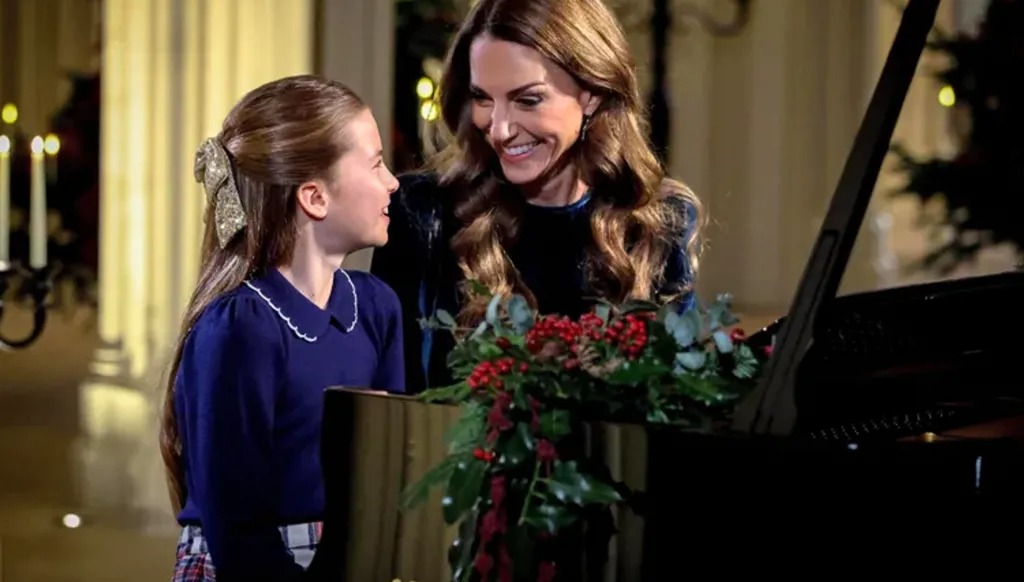 كيت ميدلتون تخطف الأنظار بدويتو مؤثر مع الأميرة شارلوت في احتفالية «معاً في عيد الميلاد»