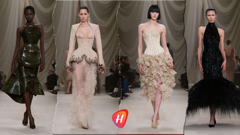 محمد آشي يحول الحداد الفيكتوري الى أزياء مليئة بالعاطفة