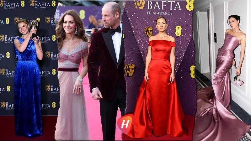 أجمل إطلالات النجمات على السجادة الحمراء في BAFTA Film Awards… وكيت ميدلتون تتصدر المشهد
