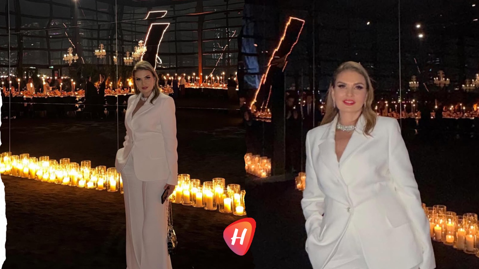 يسرا وهج أبيض لا يخفت..بأناقة إيلي صعب وعقد Cartier