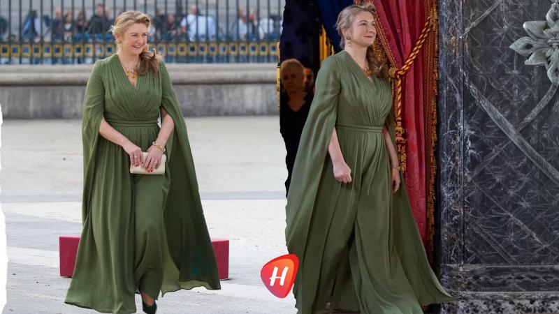 ستيفاني دوقة لوكسمبورغ  تبهر الحضور في إسبانيا بإطلالة حريرية من إيلي صعب