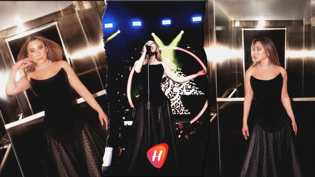 نجوى كرم تتألّق بالأسود في بونتا كانا بتصميم نيكولا جبران وعقد ماسي ملفت