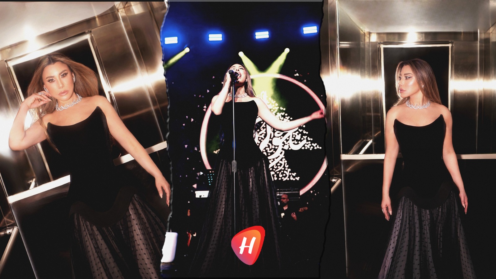 نجوى كرم تتألّق بالأسود في بونتا كانا بتصميم نيكولا جبران وعقد ماسي ملفت