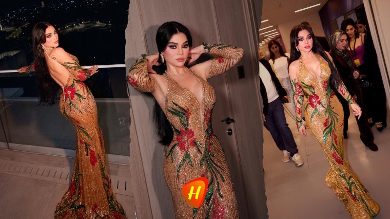 هيفاء وهبي… حورية الذهب بتصميم رامي سلمون