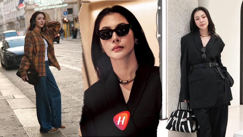 إطلالات Faye Peraya في ميلانو بين عاصفة الأناقة وسحر الكاجوال