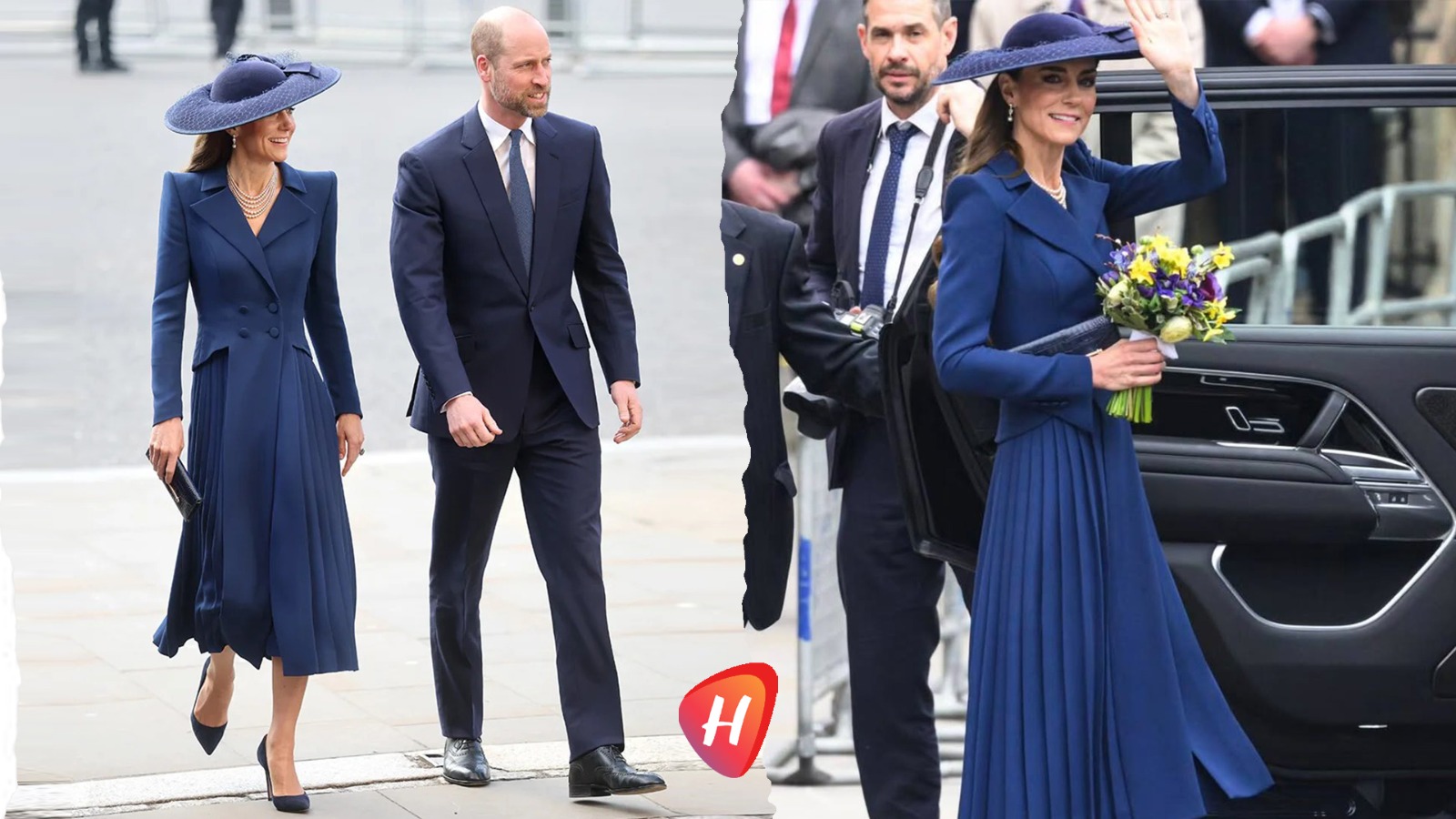 كيت ميدلتون ترتدي الوقار بإطلالة كحلية أحادية اللون في يوم الكومنولث