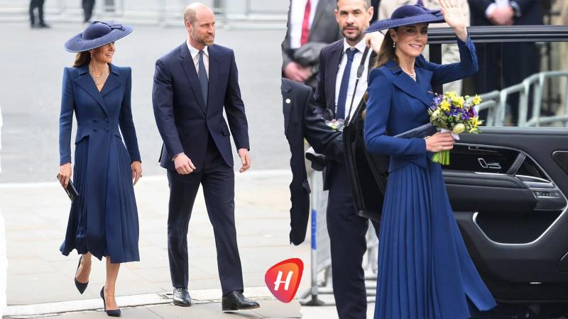 كيت ميدلتون ترتدي الوقار بإطلالة كحلية أحادية اللون في يوم الكومنولث