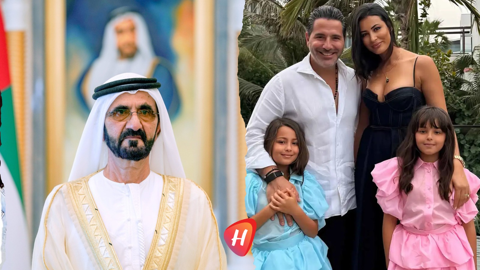 لحظة عفوية تجمع الشيخ محمد بن راشد وابنة وسام بريدي في دبي