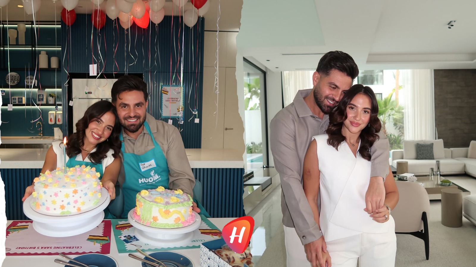 غيث مروان يهدي زوجته سارة الورع 25 مفاجأة في عيد ميلادها