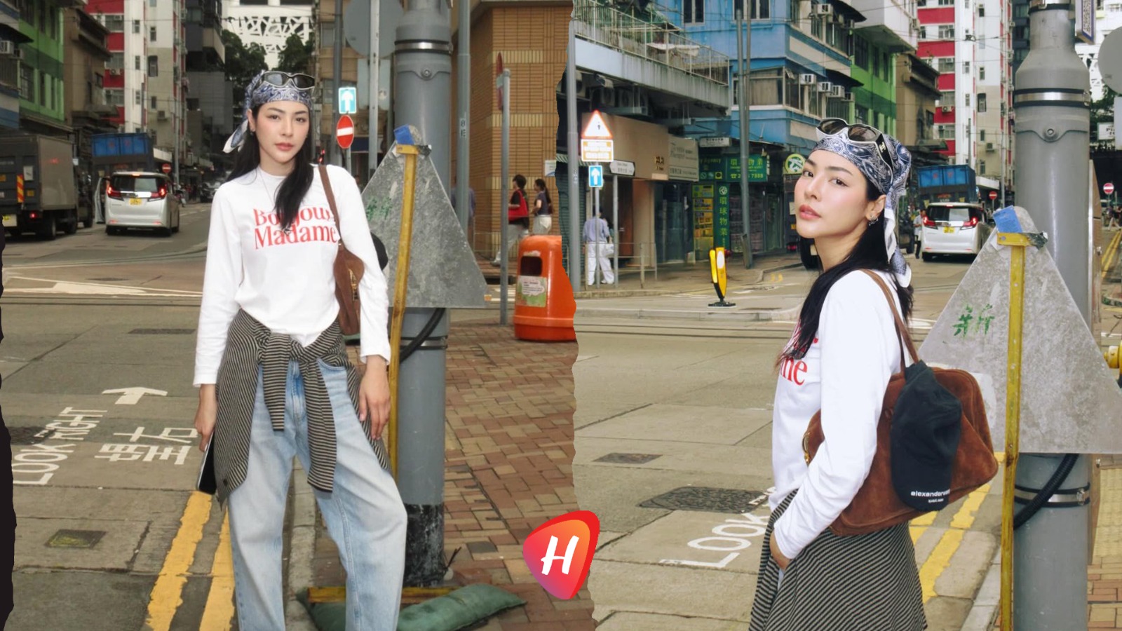 إطلالة عصرية في شوارع هونغ كونغ.. فاي بيرايا تخطف الأنظار في ديزني لاند